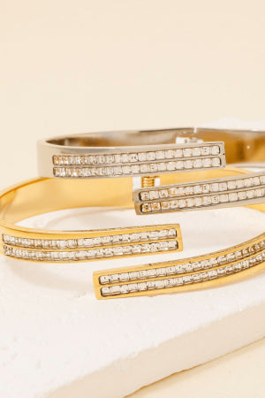 Lhb8789 Fashion Wrap Cz Bracelet Silver & Gold