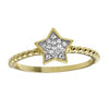 Lhr01180 Sterling Silver Star Gold Plated Ring