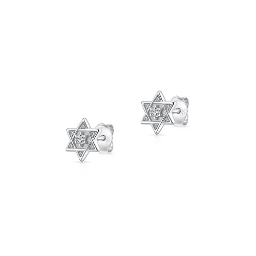 Lhe4117299 Sterling Silver Star of David Earring