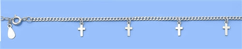 Lhb5106369 Sterling Silver Bracelet Cross Charms