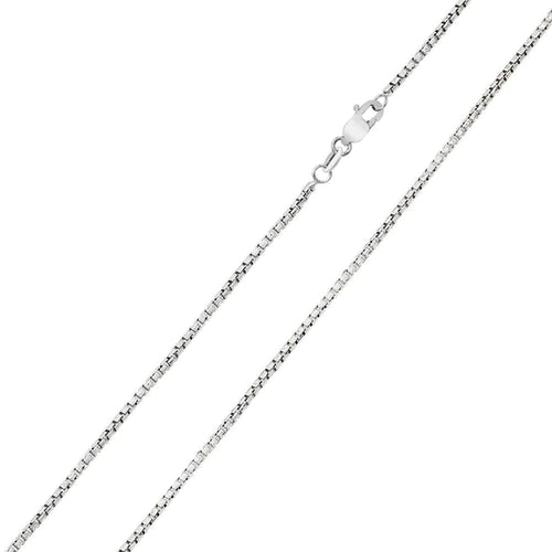 Rhodium Box Chain 015 From 10.00 18''