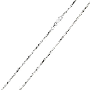 Rhodium Box Chain 015 From 10.00 18''