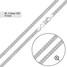 Load image into Gallery viewer, Lhchb6509 Sterling Silver Bracelet Miami Cuban 120 Chain 4.1mm  8&#39;&#39;