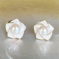 Lhes008 Real Pearl Earring Gold Filled