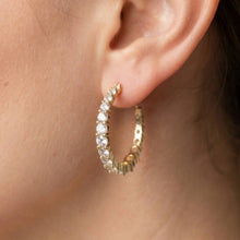 Load image into Gallery viewer, Lhe194939 Fashion Hoop Cz Silver Earring