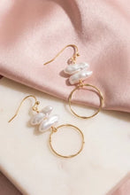 Load image into Gallery viewer, Lhe211979 Fashion Hoop Pearl Drop Earring