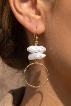 Load image into Gallery viewer, Lhe211979 Fashion Hoop Pearl Drop Earring