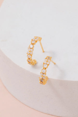 Lhe94889 Fashion Gold Plated Cz Hoop
