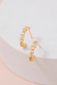 Lhe94889 Fashion Gold Plated Cz Hoop