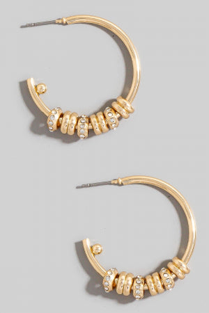 Lhe94999 Fashion Hoop Earring Cz Charms