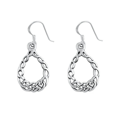 Lhe4414159 Sterling Silver Tear Drop Open Earring