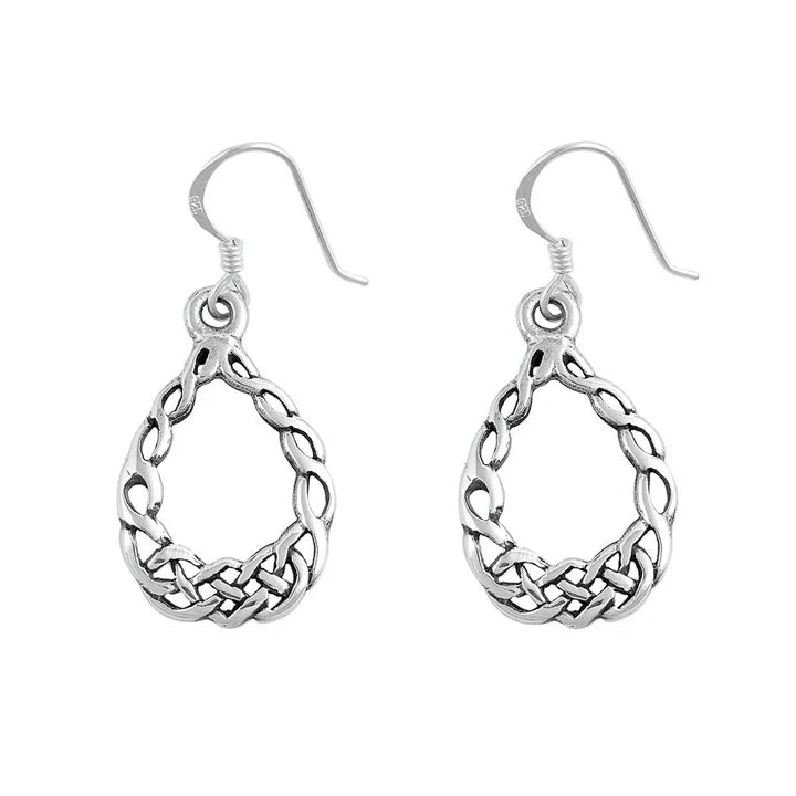 Lhe4414159 Sterling Silver Tear Drop Open Earring