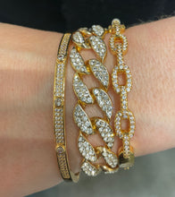 Load image into Gallery viewer, Lhb6169 Fashion Bracelet Link Gold Cz stones