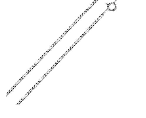 lhch0204 Sterling Silver Rhodium Plated Italian Box Chain 015