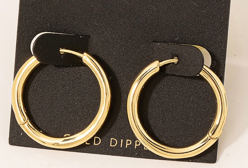 Lhe994518 Fashion Hoop Gold Dipped Earring