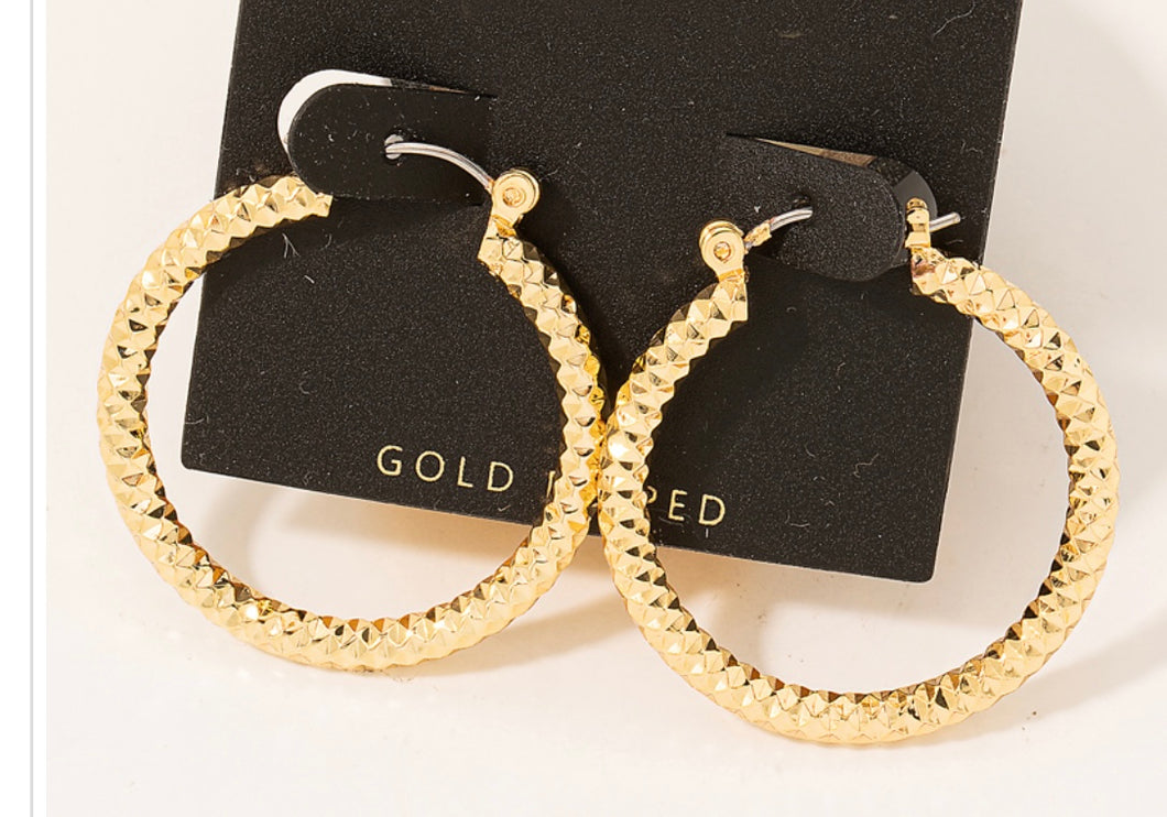 Lhe994943 Fashion Hoop Gold Dipped