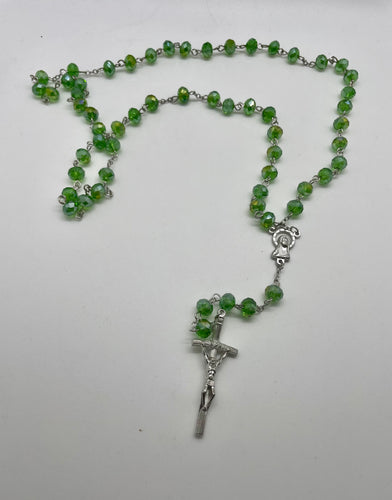 Lhn2779 Crystal Green Rosary