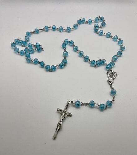 Lhn2779 Crystal Blue Rosary
