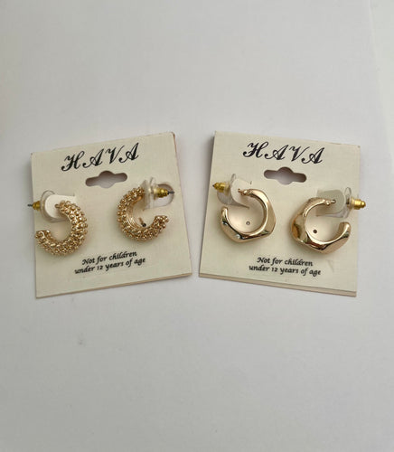 Lhe0080 Fashion Gold Hoop Earring Set Sold Together