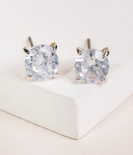 Lhe247779 Fashion Stud Silver Cubic Zirconia Earring