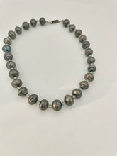 Load image into Gallery viewer, Lhn1262 Real Pearl Grey Fresh Water Pearl Necklace  Sterling Silver Clasp