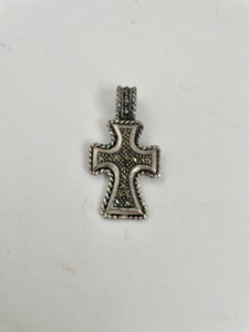 Lhp1351 Sterling Silver Cross Marcasite Stones & 18'' Chain