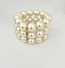 Load image into Gallery viewer, Lhb1368 Fashion Bracelet 3 Row Large Faux Pearls