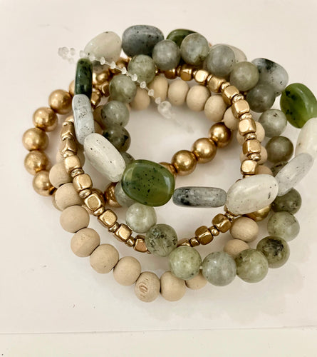 Lhb1370 Fashion Bracelet Multi Beads & Semi Precious Stone