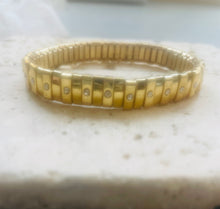 Load image into Gallery viewer, Lhb2020 Fashion Gold Brass Plated Stretch Cz Bracelet