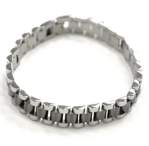 Lhb984-1784-2tb-10 Stainless Steel Men's Bracelet Link Two -Tone *MINIMUM 6 PCS ANY STYLE