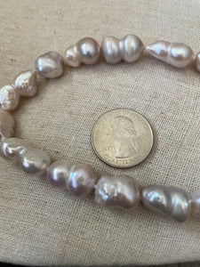 Lhpn137 Real Cultured Small  Pink Baroque Pearl Necklace**Minimum Pearl Orders 50.00 Wholesale