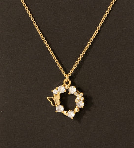 Lhn98993 Fashion Butterfly Brass Necklace