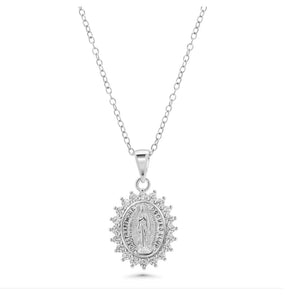 Lhn01863 Sterling Silver Necklace Guadalupe SOLD OUT!!!!