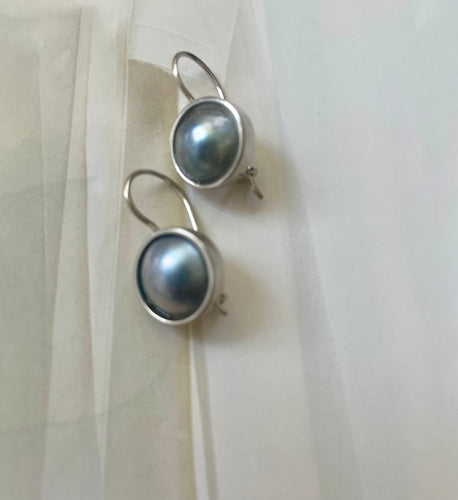 Lhe9079 Fashion Earring Brass Real Grey Maube Pearl