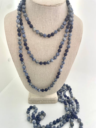 Lhp9816 Real Stone Necklace Sodalite  64''