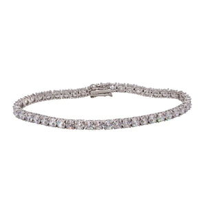 Lhb005659 Sterling Silver Tennis Bracelet Cz Stones