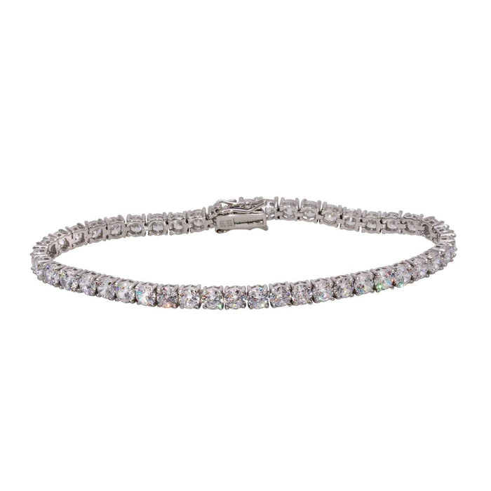 Lhb005659 Sterling Silver Tennis Bracelet Cz Stones