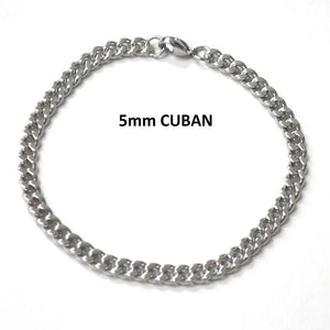 Lhb984-239s-5 Stainless Steel Men's Bracelet Cuban Style *Minimum 6 pcs any Style