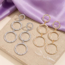 Load image into Gallery viewer, Lhe117069 Fashion Graduated Circles in Crystal Silver/Gold