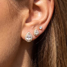 Load image into Gallery viewer, Lhe00419 Fashion Cz Studs Silver/Gold