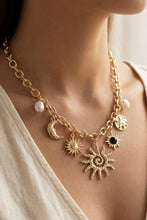 Load image into Gallery viewer, Lhn4839 Fashion Sun  Moon Charm Necklace