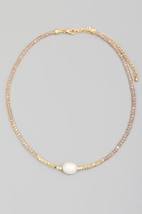 Lhn63009 Fashion Necklace Beaded & Pearl Choker Available in 3 Colors