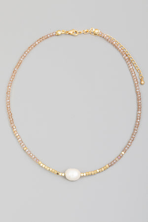 Lhn63009 Fashion Necklace Beaded & Pearl Choker Available in 3 Colors