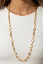 Load image into Gallery viewer, Lhn55159 Fashion Gold Pearl Neckace Chain