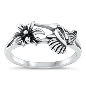 Lhr1446329 Sterling Silver Hummingbird Ring