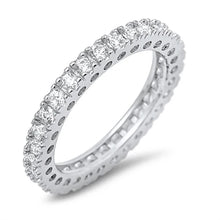 Load image into Gallery viewer, Lhr1051049 Sterling Silver Stackable Ring Round Pink Cz Available in 6 Assorted Colors