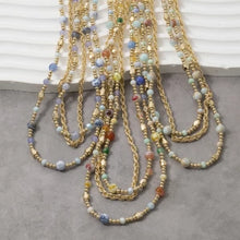 Load image into Gallery viewer, Lhn01075 Fashion Necklace &amp; Semi Precious Stones Assorted Colors Blue/aqua/Multi