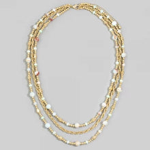 Load image into Gallery viewer, Lhn01075 Fashion Necklace &amp; Semi Precious Stones Assorted Colors Blue/aqua/Multi