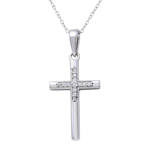 LHP016259 *Sterling Silver Cross & Cz