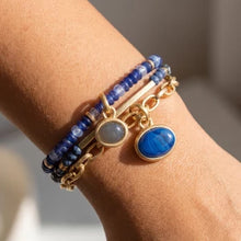 Load image into Gallery viewer, Lhb300719 Fashion Stone Bracelet Blue Lapis color /Red Agate color